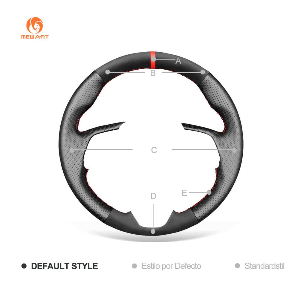 MEWANT Steering Wheel Cover for Hyundai Tucson III 2015 - 2021 - Alcantara, Leather, Carbon Fiber, Easy Install, Non - Slip, Best Steering Wheel Cover