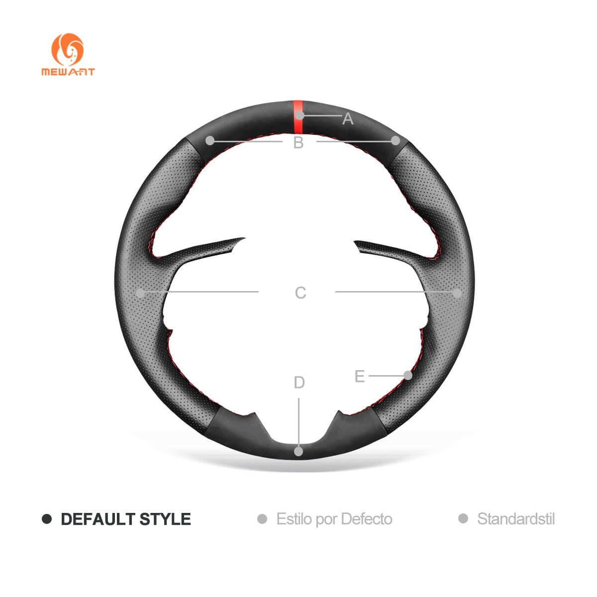 MEWANT Steering Wheel Cover for Hyundai Tucson III 2015 - 2021 - Alcantara, Leather, Carbon Fiber, Easy Install, Non - Slip, Best Steering Wheel Cover