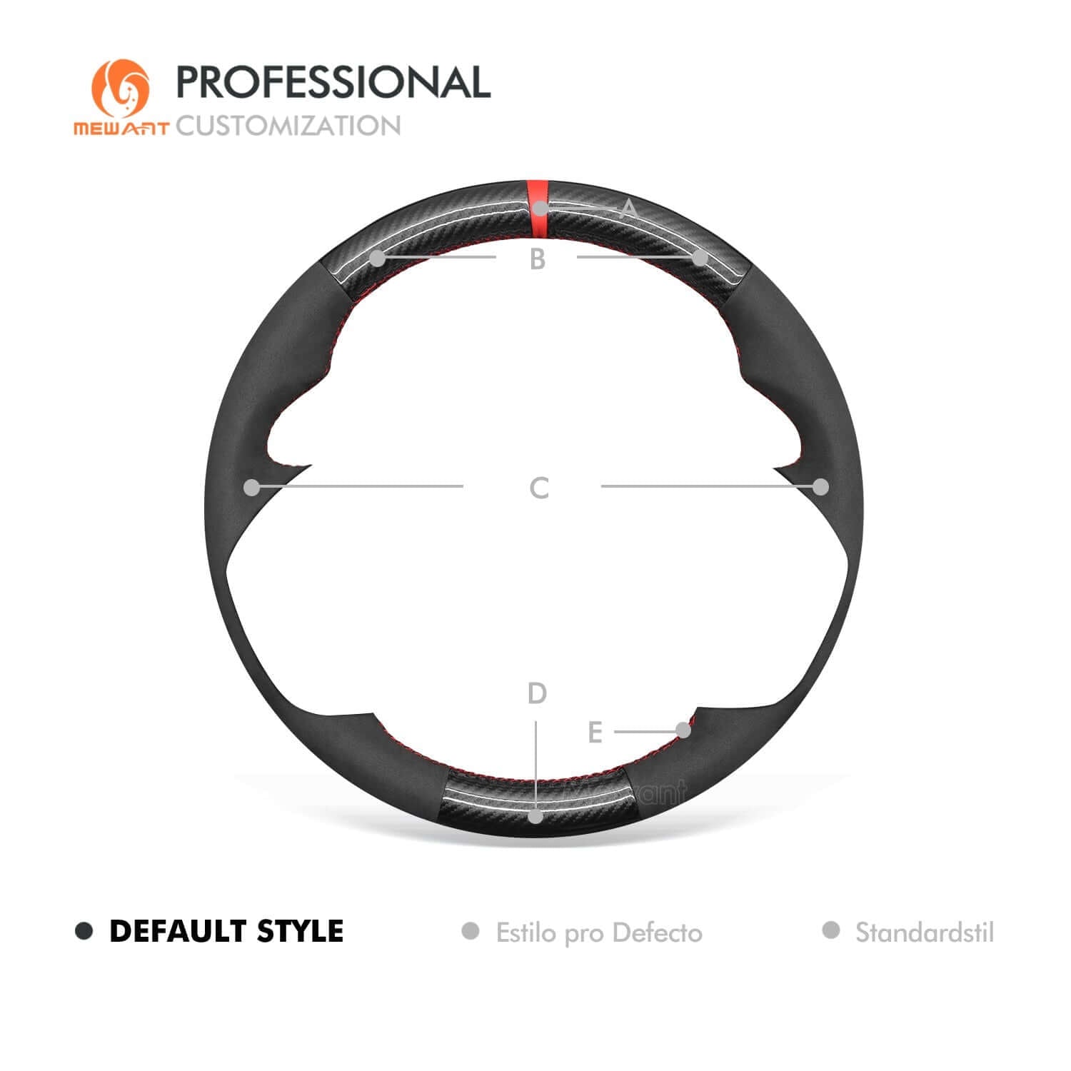 MEWANT Steering Wheel Cover for Hyundai Tucson Tucson IV i20 III Bayon i30 2020 - 2023 - Alcantara, Leather, Carbon Fiber, Easy Install, Non - Slip, Best Steering Wheel Cover
