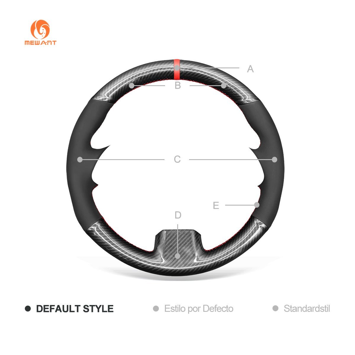 MEWANT Steering Wheel Cover for Infiniti G25 EX EX35 Q40 Q60 QX50 2006 - 2018 - Alcantara, Leather, Carbon Fiber, Easy Install, Non - Slip, Best Steering Wheel Cover