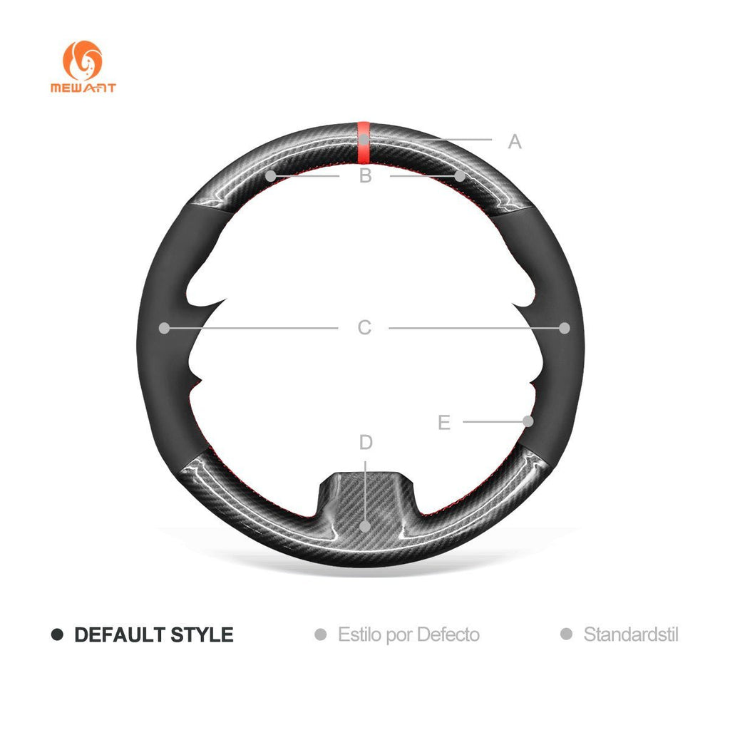 MEWANT Steering Wheel Cover for Infiniti G25 EX EX35 Q40 Q60 QX50 2006 - 2018 - Alcantara, Leather, Carbon Fiber, Easy Install, Non - Slip, Best Steering Wheel Cover