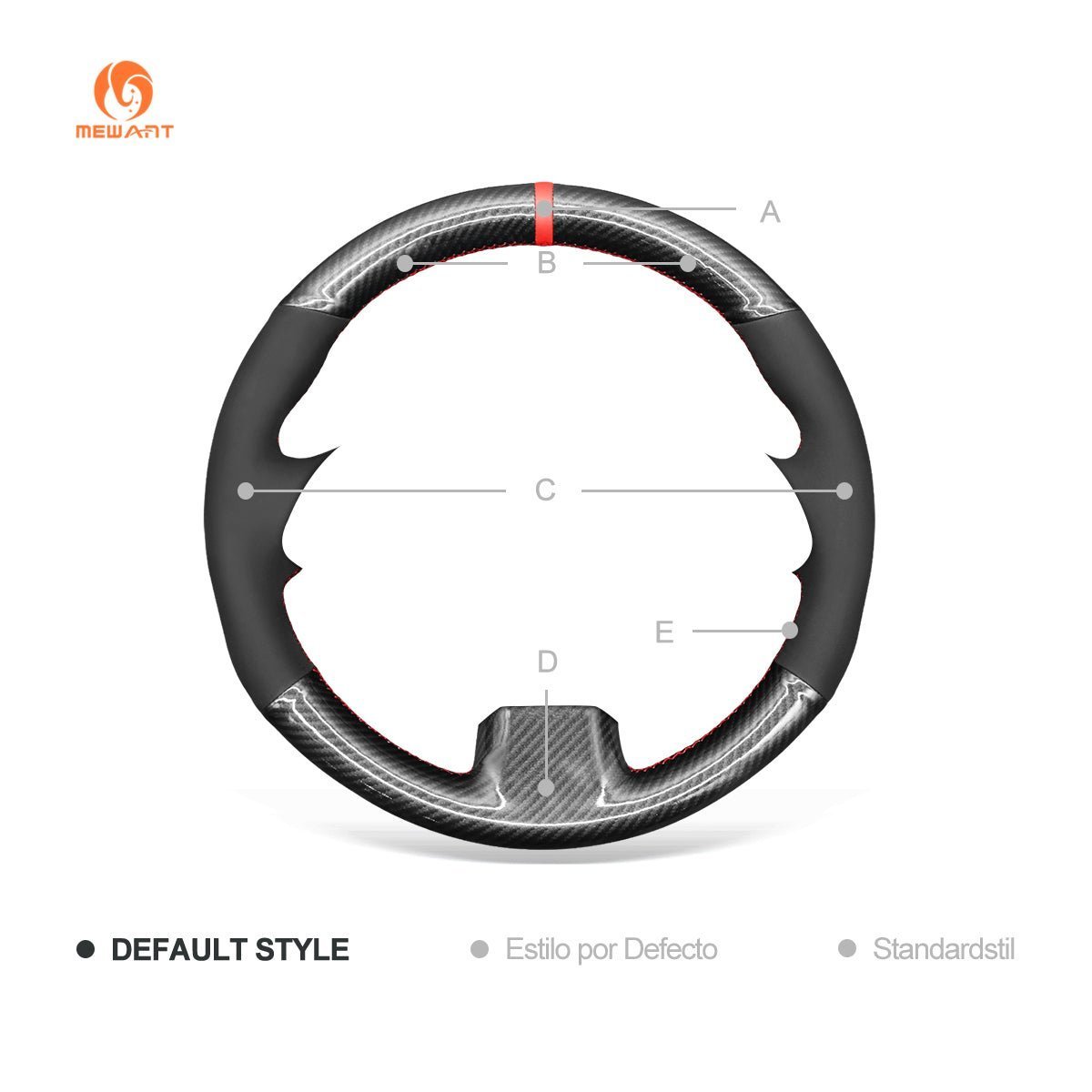 MEWANT Steering Wheel Cover for Infiniti G25 EX EX35 Q40 Q60 QX50 2006 - 2018 - Alcantara, Leather, Carbon Fiber, Easy Install, Non - Slip, Best Steering Wheel Cover