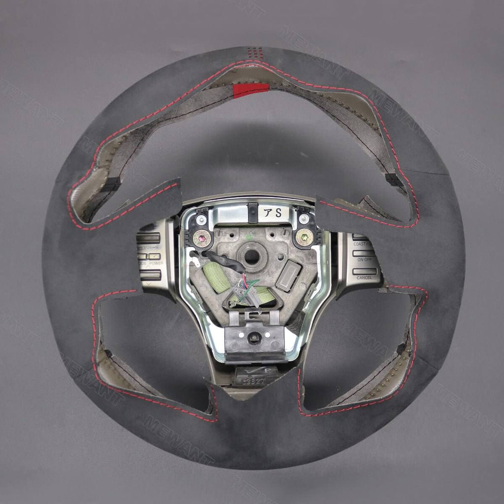 MEWANT Steering Wheel Cover for Infiniti / Nissan G35 Skyline V35 2003 - 2006 - Alcantara, Leather, Carbon Fiber, Easy Install, Non - Slip, Best Steering Wheel Cover
