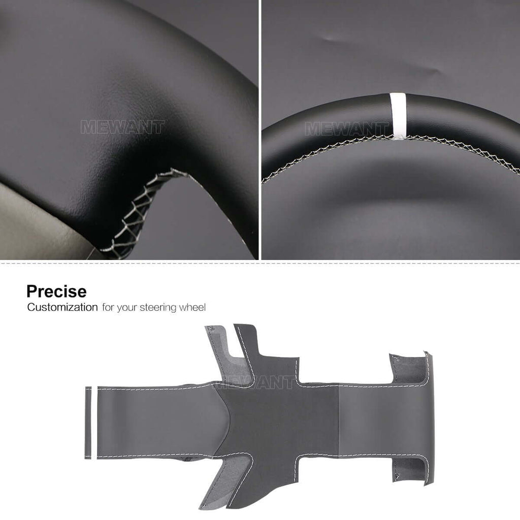 MEWANT Steering Wheel Cover for Infiniti / Nissan G35 Skyline V35 2003 - 2006 - Alcantara, Leather, Carbon Fiber, Easy Install, Non - Slip, Best Steering Wheel Cover