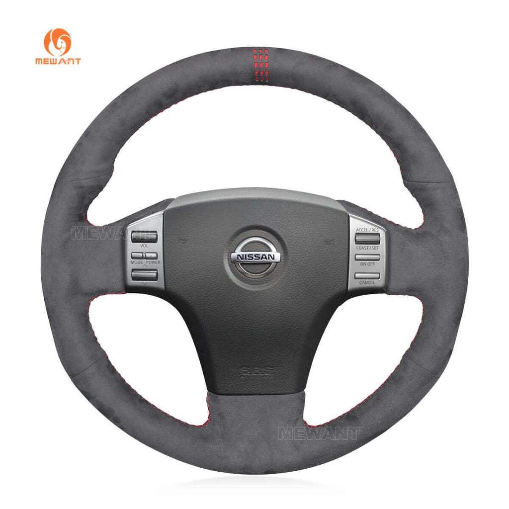 MEWANT Steering Wheel Cover for Infiniti / Nissan G35 Skyline V35 2003 - 2006 - Alcantara, Leather, Carbon Fiber, Easy Install, Non - Slip, Best Steering Wheel Cover