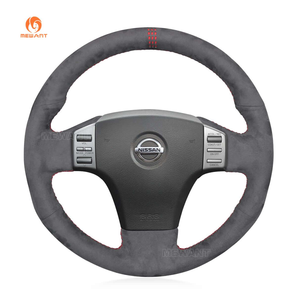MEWANT Steering Wheel Cover for Infiniti / Nissan G35 Skyline V35 2003 - 2006 - Alcantara, Leather, Carbon Fiber, Easy Install, Non - Slip, Best Steering Wheel Cover