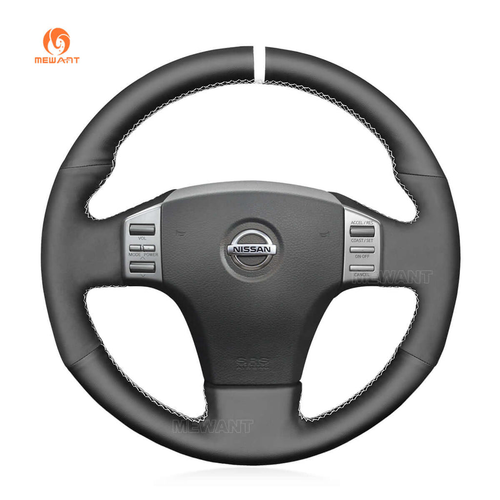 MEWANT Steering Wheel Cover for Infiniti / Nissan G35 Skyline V35 2003 - 2006 - Alcantara, Leather, Carbon Fiber, Easy Install, Non - Slip, Best Steering Wheel Cover