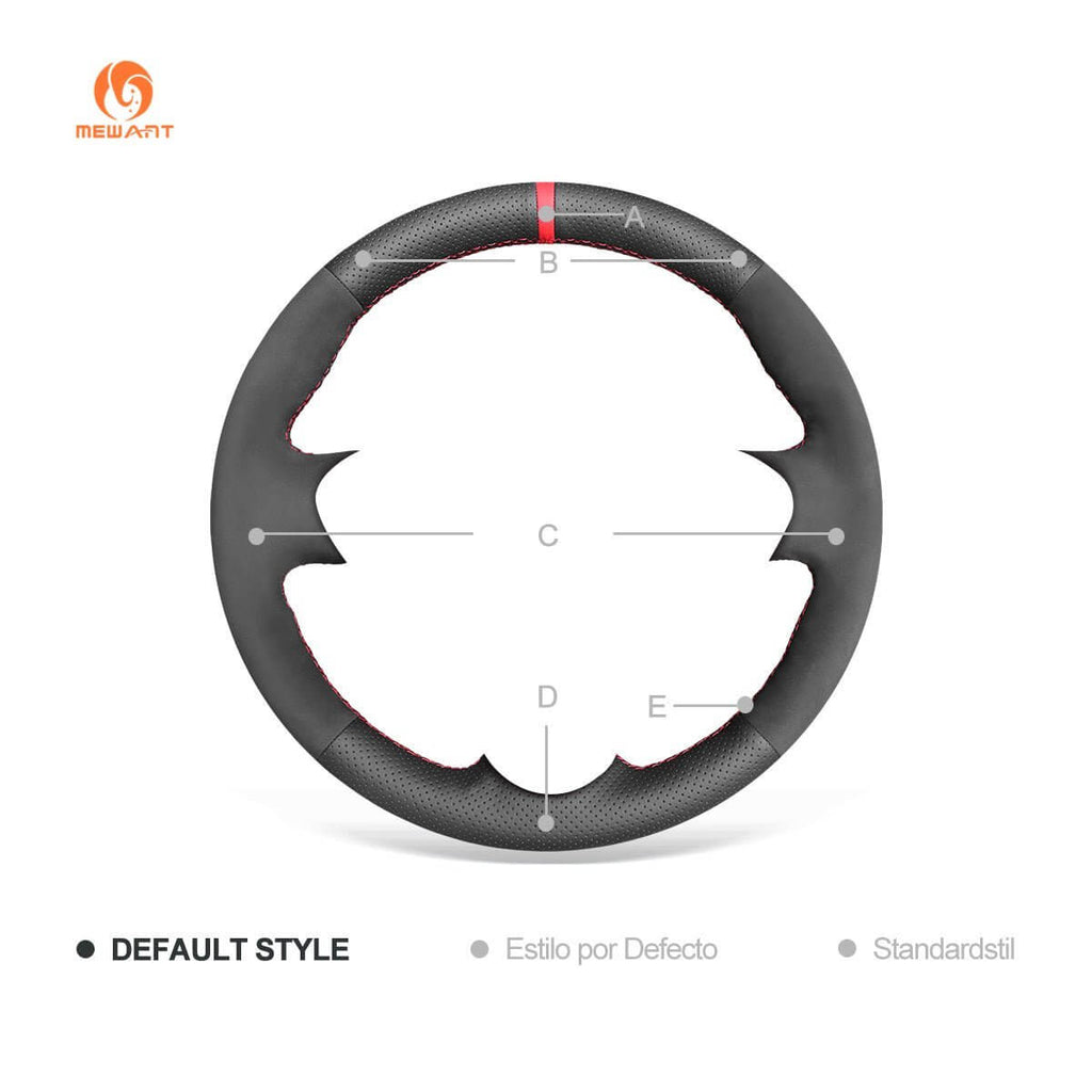 MEWANT Steering Wheel Cover for Infiniti / Nissan Juke F15 FX FX30d FX35 FX37 FX50 QX70 2009 - 2018 - Alcantara, Leather, Carbon Fiber, Easy Install, Non - Slip, Best Steering Wheel Cover