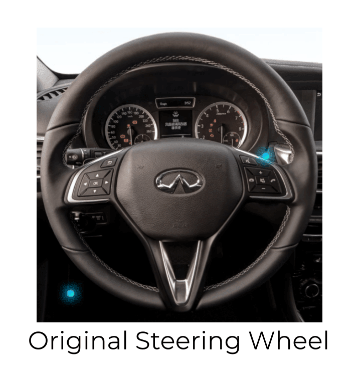 MEWANT Steering Wheel Cover for Infiniti QX30 2016 - 2019 - Alcantara, Leather, Carbon Fiber, Easy Install, Non - Slip, Best Steering Wheel Cover