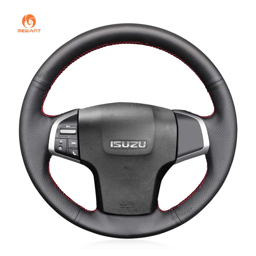 MEWANT Steering Wheel Cover for Isuzu / Holden D - Max MU - X Colorado 2012 - 2020 - Alcantara, Leather, Carbon Fiber, Easy Install, Non - Slip, Best Steering Wheel Cover