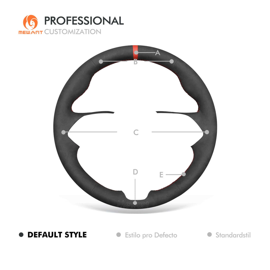MEWANT Steering Wheel Cover for Jaguar XE 2020 - 2022 With Bulges - Alcantara, Leather, Carbon Fiber, Easy Install, Non - Slip, Best Steering Wheel Cover