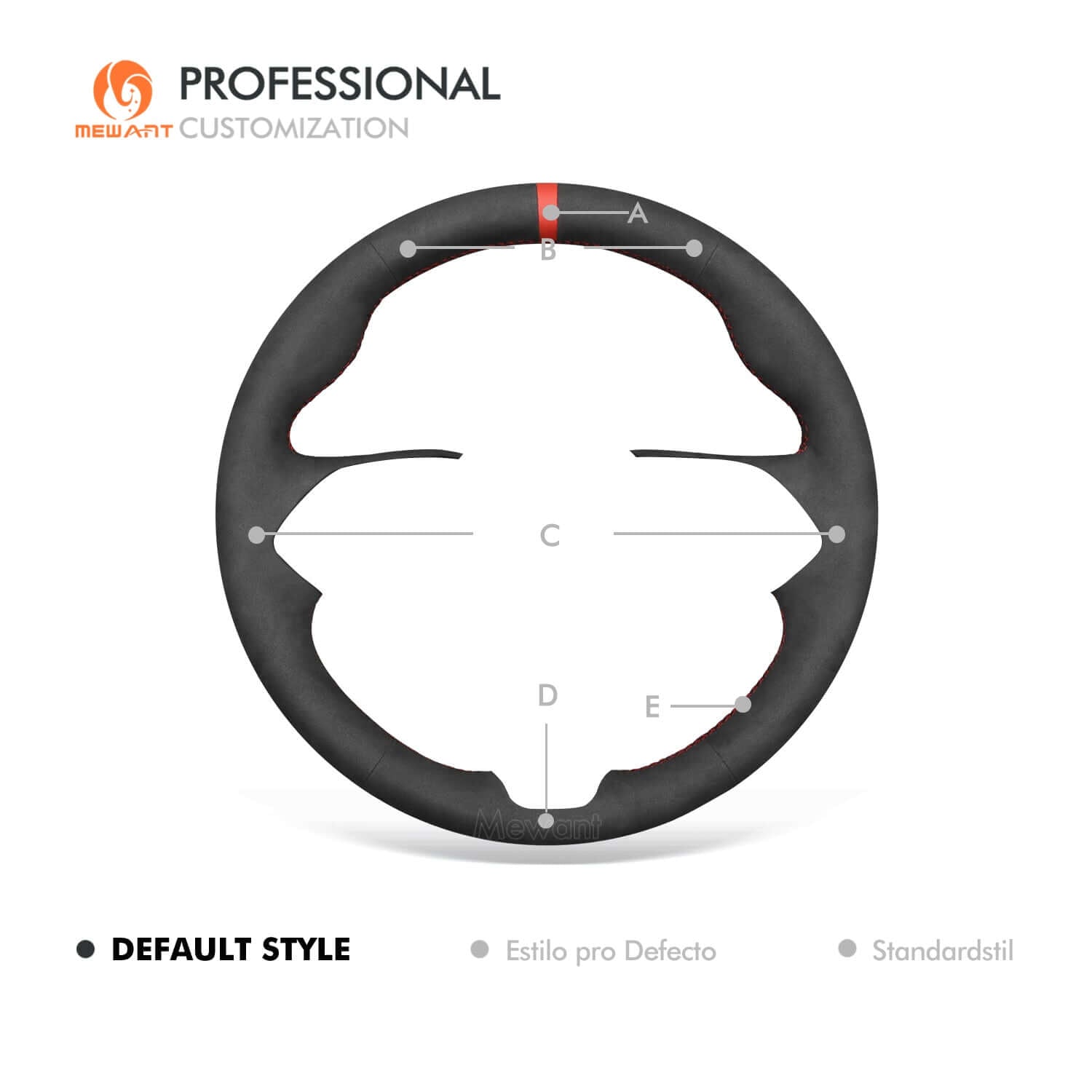 MEWANT Steering Wheel Cover for Jaguar XE 2020 - 2022 With Bulges - Alcantara, Leather, Carbon Fiber, Easy Install, Non - Slip, Best Steering Wheel Cover