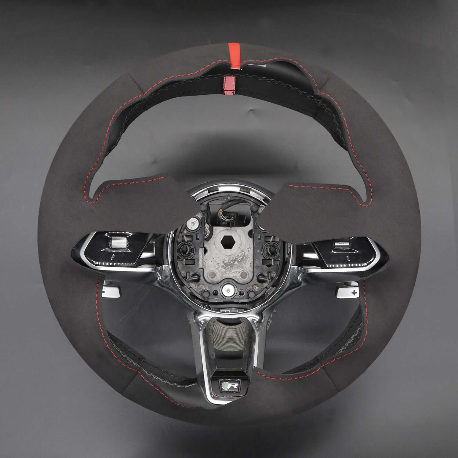MEWANT Steering Wheel Cover for Jaguar XE 2020 - 2022 With Bulges - Alcantara, Leather, Carbon Fiber, Easy Install, Non - Slip, Best Steering Wheel Cover