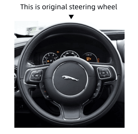 MEWANT Steering Wheel Cover for Jaguar XJ 2010 - 2015 - Alcantara, Leather, Carbon Fiber, Easy Install, Non - Slip, Best Steering Wheel Cover