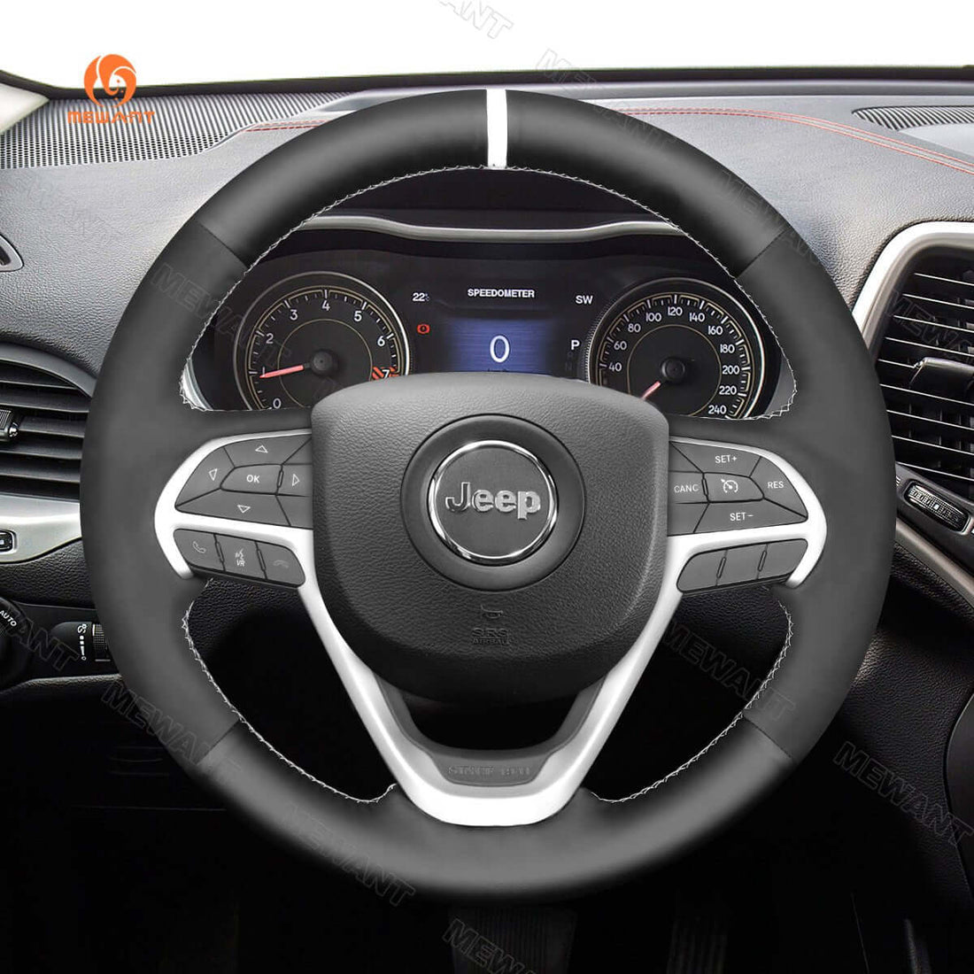 MEWANT Steering Wheel Cover for Jeep Grand Cherokee 2014-2016