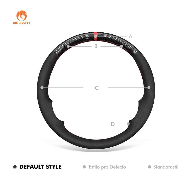 MEWANT Steering Wheel Cover for Jeep Wrangler TJ Cherokee XJ 1997 - 2002 - Alcantara, Leather, Carbon Fiber, Easy Install, Non - Slip, Best Steering Wheel Cover