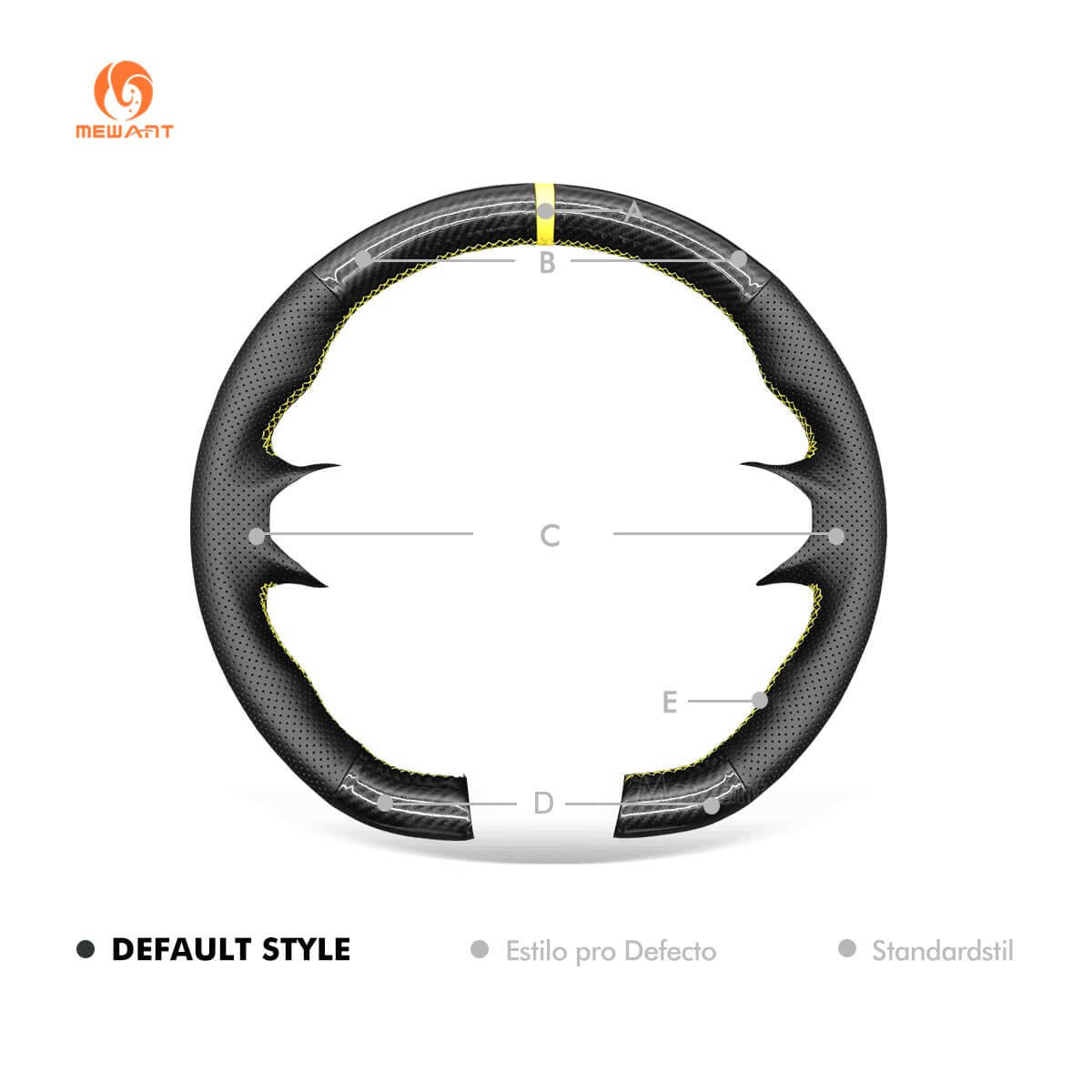 MEWANT Steering Wheel Cover for Kia Ceed Cee'd 2 GT Proceed Pro Ceed GT Optima 2014 - 2018 - Alcantara, Leather, Carbon Fiber, Easy Install, Non - Slip, Best Steering Wheel Cover