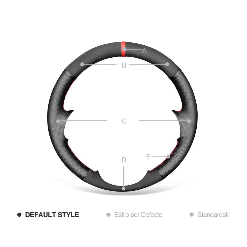 MEWANT Steering Wheel Cover for Kia Forte Forte Koup Forte5 Soul Rio Rio5 2010 - 2013 - Alcantara, Leather, Carbon Fiber, Easy Install, Non - Slip, Best Steering Wheel Cover