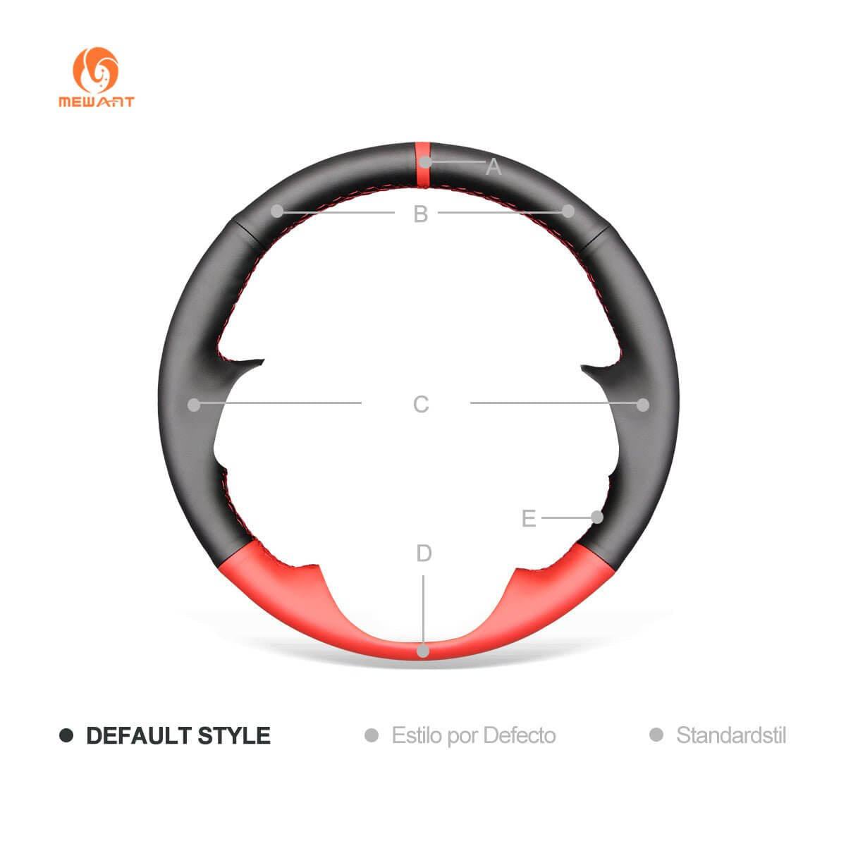 MEWANT Steering Wheel Cover for Kia K5 Optima 2011 - 2013 - Alcantara, Leather, Carbon Fiber, Easy Install, Non - Slip, Best Steering Wheel Cover
