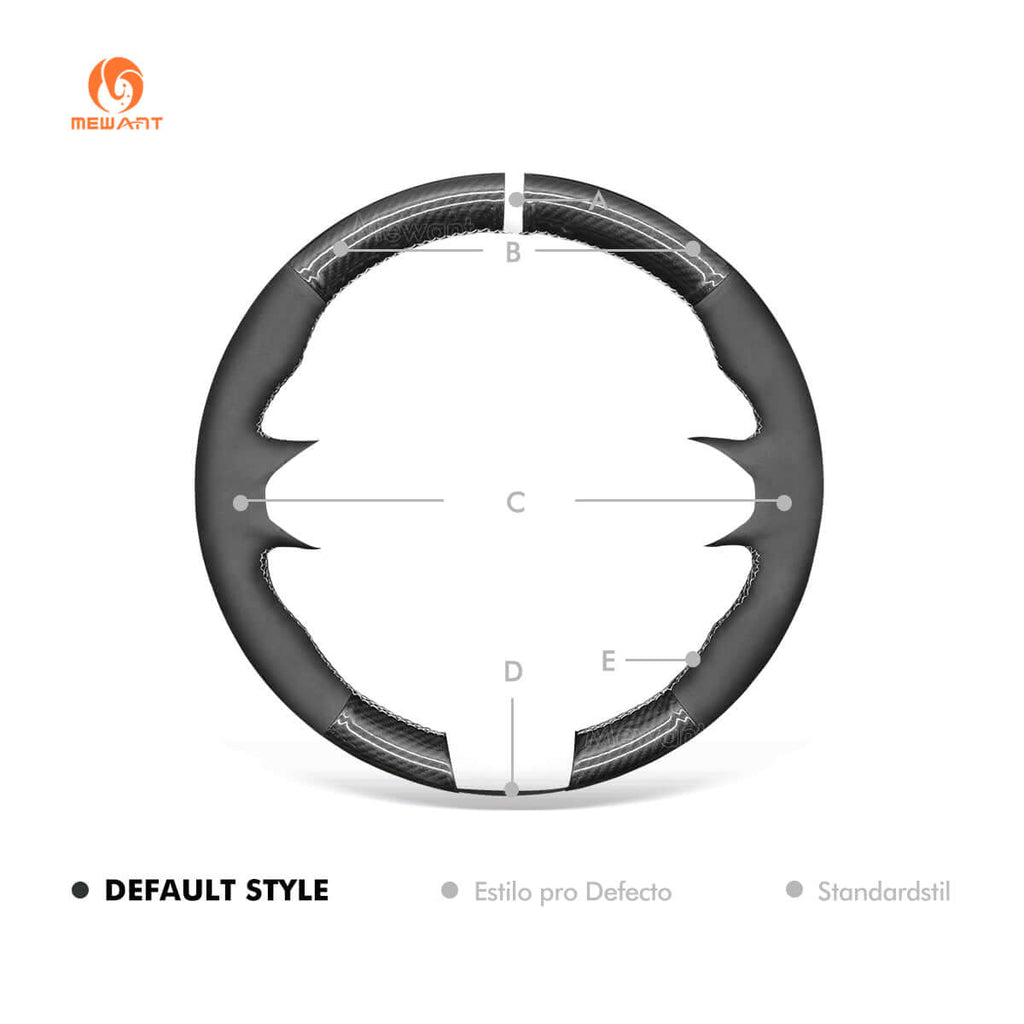 MEWANT Steering Wheel Cover for Kia K5 Optima 2014 - 2015 - Alcantara, Leather, Carbon Fiber, Easy Install, Non - Slip, Best Steering Wheel Cover
