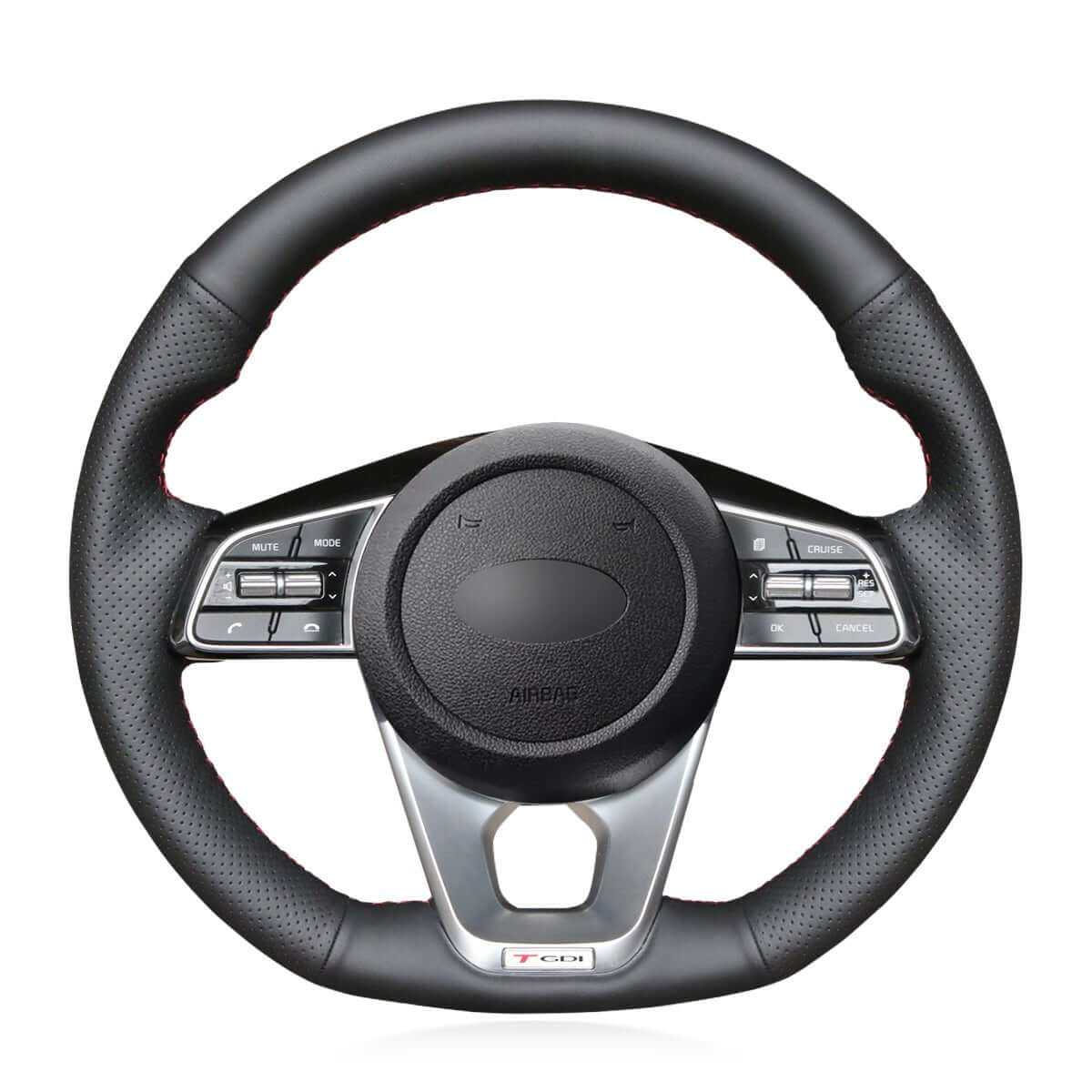 MEWANT Steering Wheel Cover for Kia K5 Optima Cee'd Ceed Forte 2019 - Alcantara, Leather, Carbon Fiber, Easy Install, Non - Slip, Best Steering Wheel Cover
