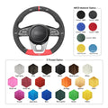 MEWANT Steering Wheel Cover for Kia K5 Optima Cee'd Ceed Forte 2019 - Alcantara, Leather, Carbon Fiber, Easy Install, Non - Slip, Best Steering Wheel Cover