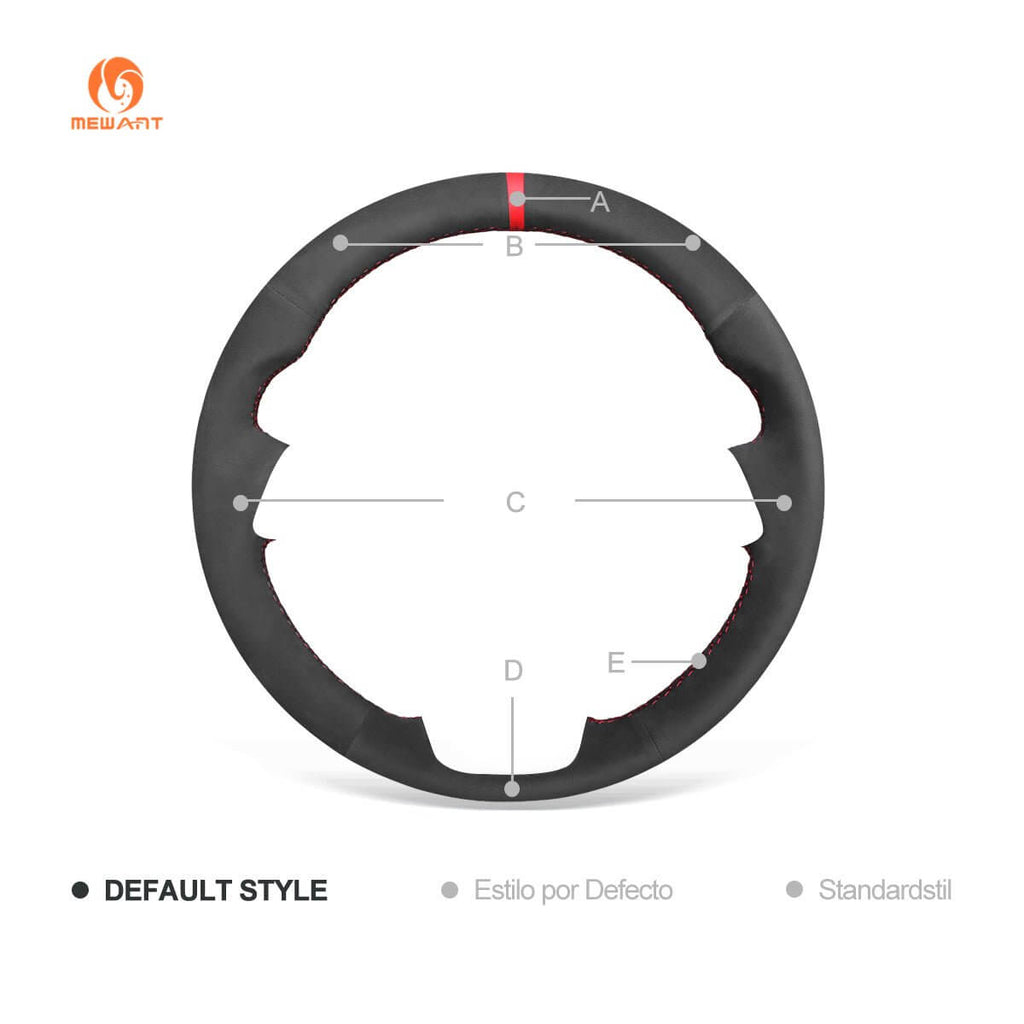 MEWANT Steering Wheel Cover for Kia K5 Optima Cee'd Ceed Forte Cerato 2018 - 2019 - Alcantara, Leather, Carbon Fiber, Easy Install, Non - Slip, Best Steering Wheel Cover