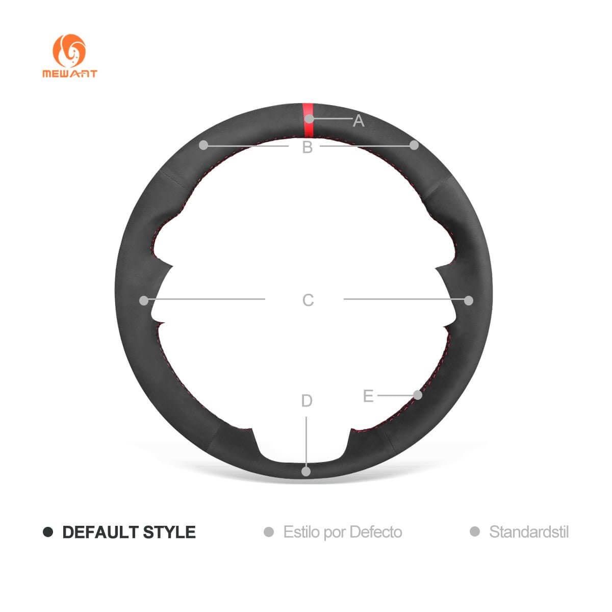 MEWANT Steering Wheel Cover for Kia K5 Optima Cee'd Ceed Forte Cerato 2018 - 2019 - Alcantara, Leather, Carbon Fiber, Easy Install, Non - Slip, Best Steering Wheel Cover