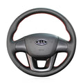 MEWANT Steering Wheel Cover for Kia Rio 3 Rio5 2012 - 2017 - Alcantara, Leather, Carbon Fiber, Easy Install, Non - Slip, Best Steering Wheel Cover