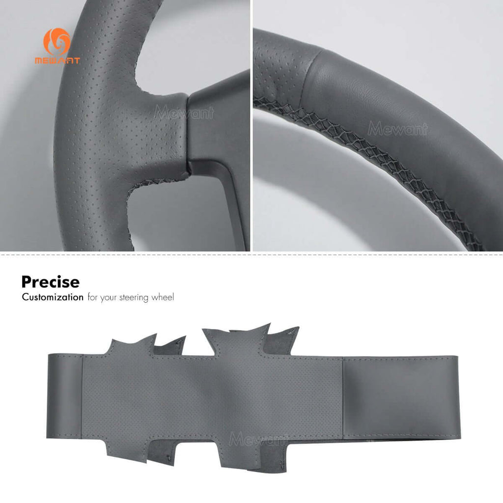 MEWANT Steering Wheel Cover for Kia Sorento 2002 - 2010 - Alcantara, Leather, Carbon Fiber, Easy Install, Non - Slip, Best Steering Wheel Cover