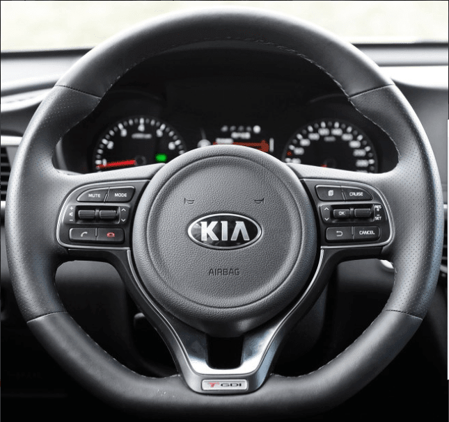 MEWANT Steering Wheel Cover for Kia Sportage Optima 2016 - 2019 - Alcantara, Leather, Carbon Fiber, Easy Install, Non - Slip, Best Steering Wheel Cover