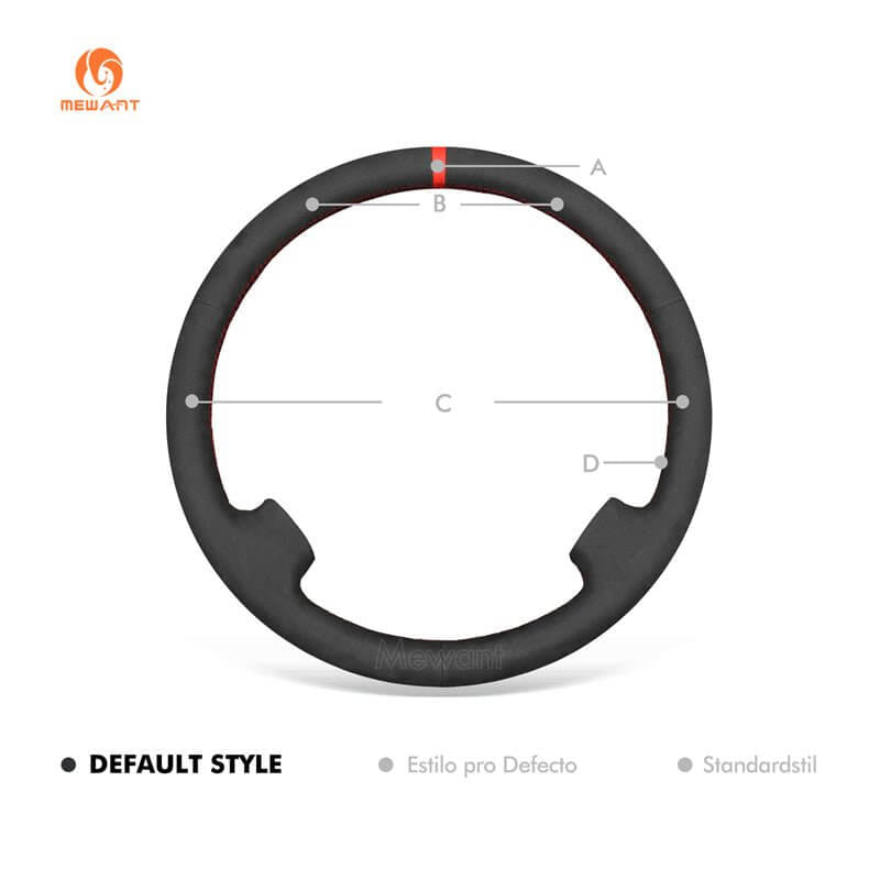 MEWANT Steering Wheel Cover for Land Rover Defender 2013 - 2018 - Alcantara, Leather, Carbon Fiber, Easy Install, Non - Slip, Best Steering Wheel Cover