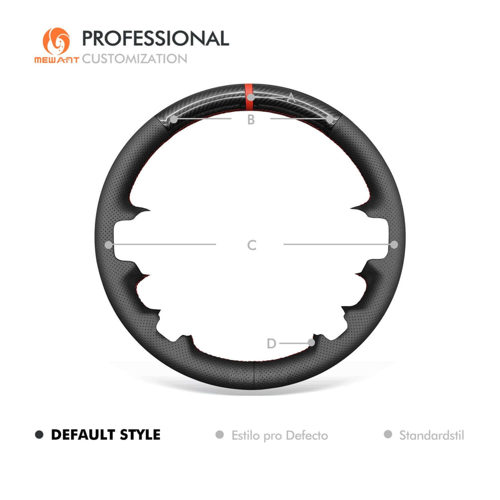 MEWANT Steering Wheel Cover for Land Rover Defender Discovery 2021 - 2023 - Alcantara, Leather, Carbon Fiber, Easy Install, Non - Slip, Best Steering Wheel Cover