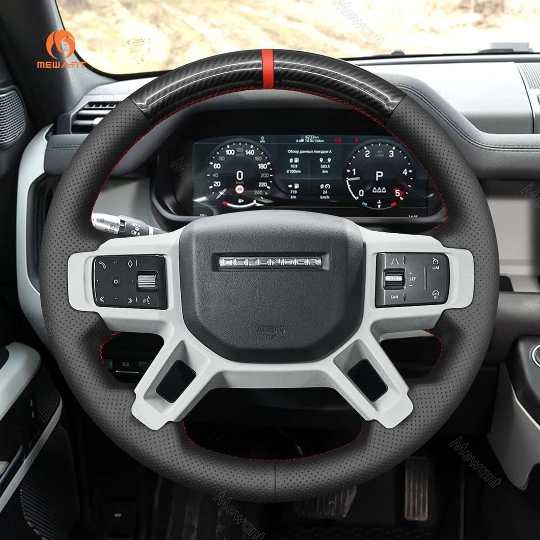 Coprivolante per auto in pelle MEWANT per Land Rover Defender Discovery