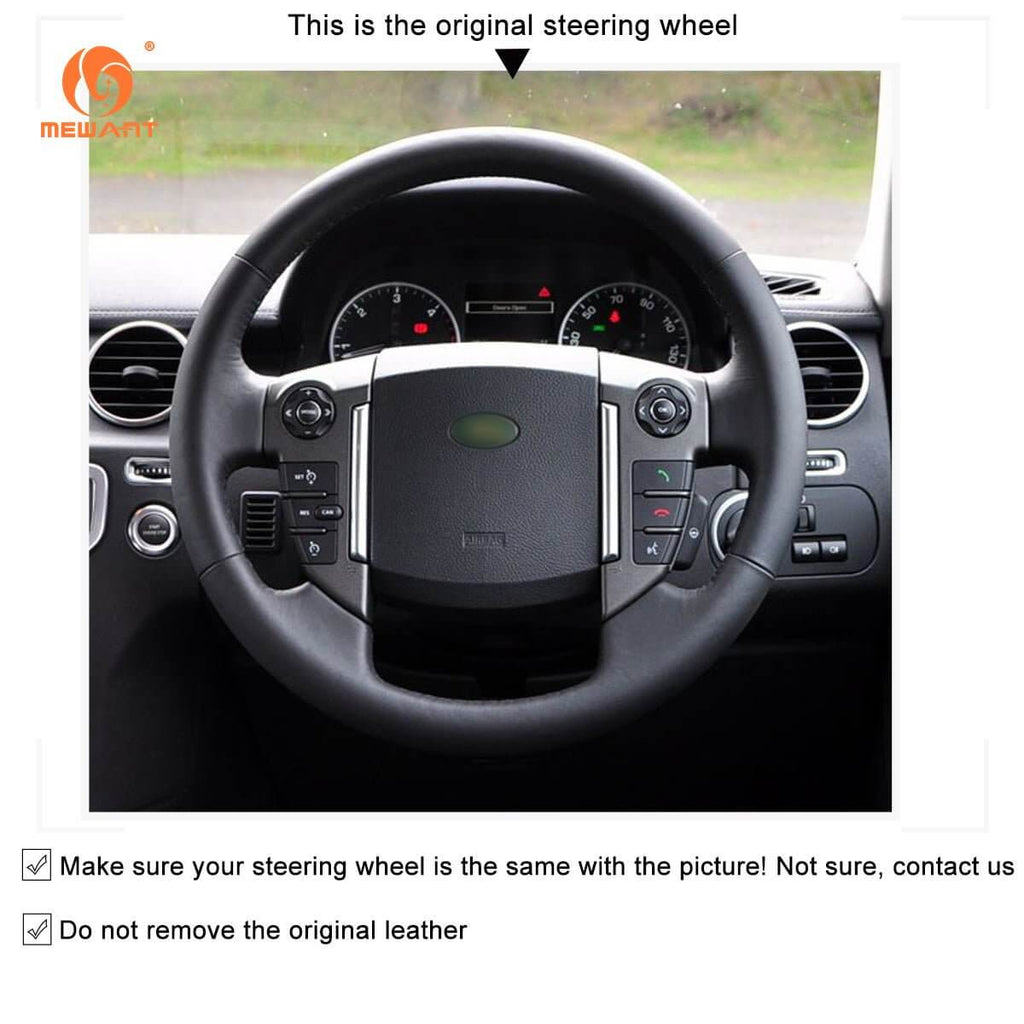 MEWANT Steering Wheel Cover for Land Rover Discovery 4 2010 - 2016 - Alcantara, Leather, Carbon Fiber, Easy Install, Non - Slip, Best Steering Wheel Cover