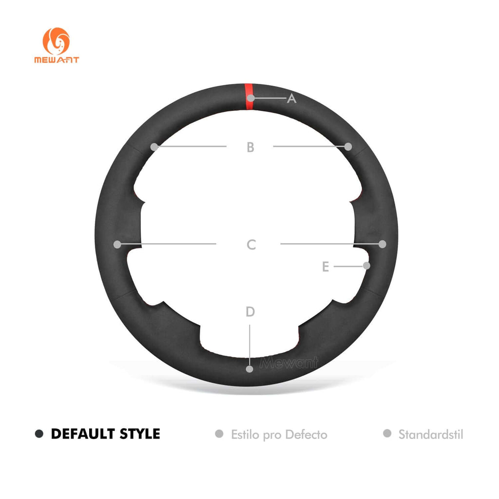 MEWANT Steering Wheel Cover for Land Rover Discovery 4 2010 - 2016 - Alcantara, Leather, Carbon Fiber, Easy Install, Non - Slip, Best Steering Wheel Cover