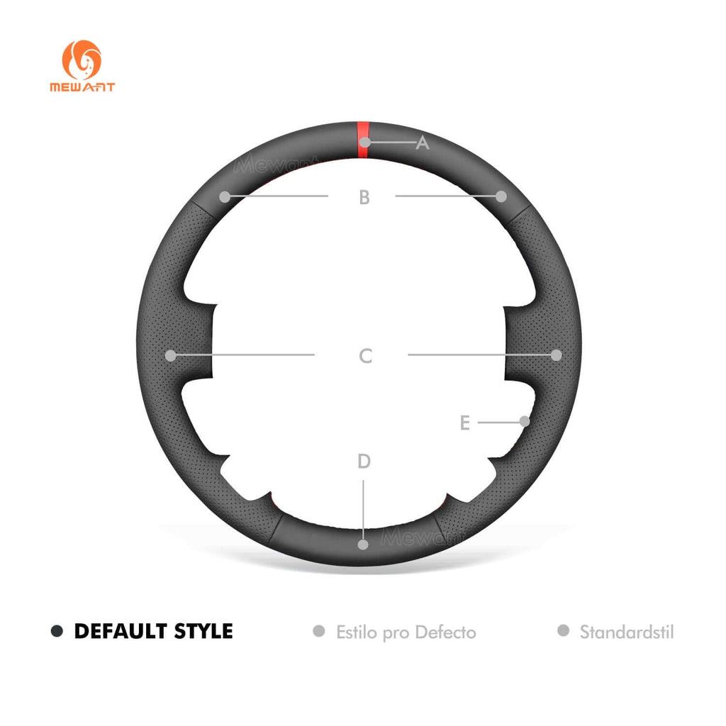 MEWANT Steering Wheel Cover for Land Rover Discovery 5 III L462 Range Rover IV L405 2012 - 2022 - Alcantara, Leather, Carbon Fiber, Easy Install, Non - Slip, Best Steering Wheel Cover