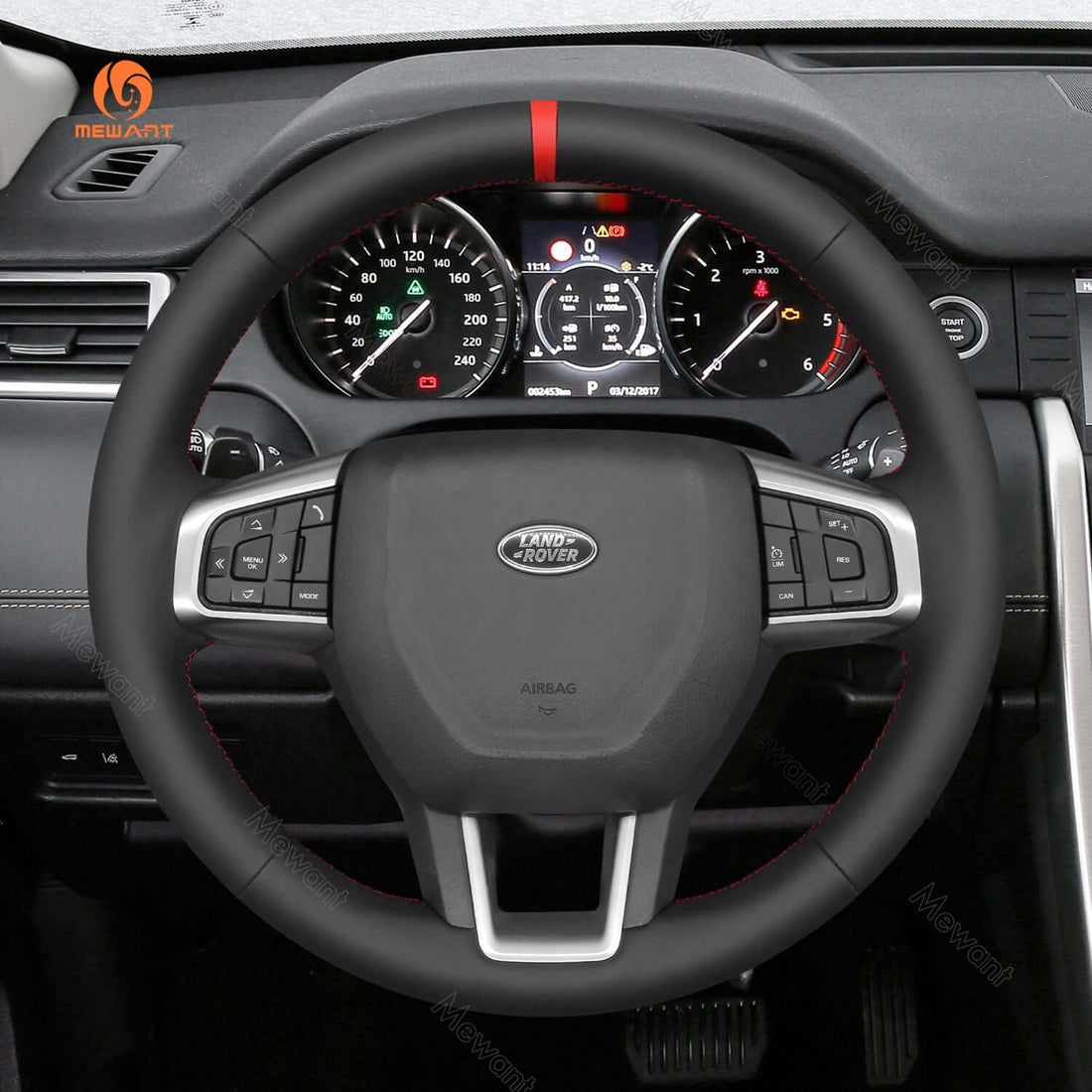 MEWANT Steering Wheel Cover for Land Rover Discovery Sport L550 2015-2019