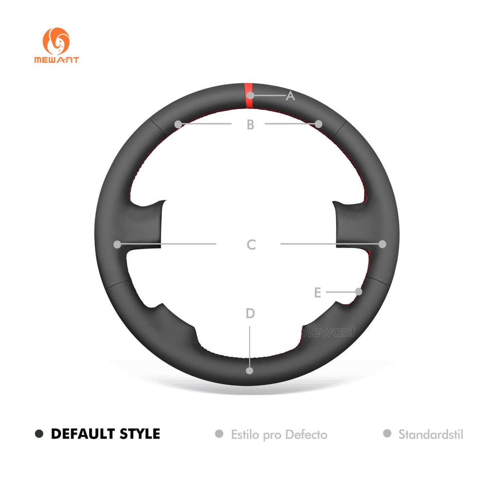 MEWANT Steering Wheel Cover for Land Rover LR2 L359 Freelander 2 II L359 2009 - 2012 - Alcantara, Leather, Carbon Fiber, Easy Install, Non - Slip, Best Steering Wheel Cover