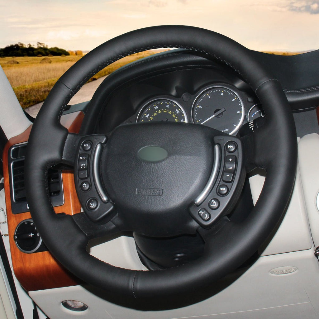 MEWANT Steering Wheel Cover for Land Rover Range Rover 2003 - 2012 - Alcantara, Leather, Carbon Fiber, Easy Install, Non - Slip, Best Steering Wheel Cover