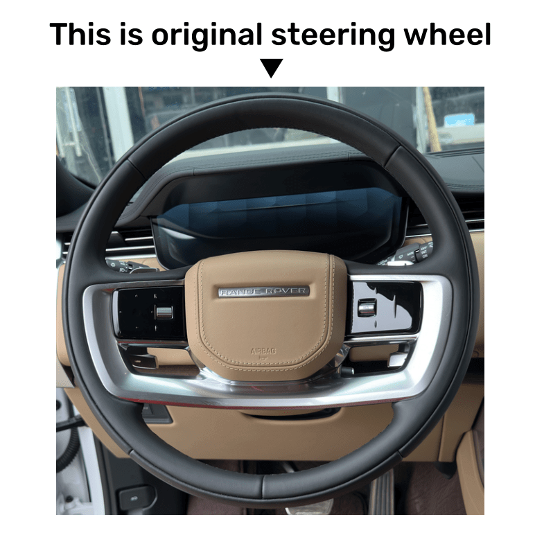 MEWANT Steering Wheel Cover for Land Rover Range Rover 2022 - 2023 - Alcantara, Leather, Carbon Fiber, Easy Install, Non - Slip, Best Steering Wheel Cover