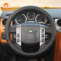 MEWANT Steering Wheel Cover for Land Rover Range Rover Sport I L320 LR3 L319 LR2 L359 Freelander 2 II L359 Discovery 3 II L319 2005 - 2010 - Alcantara, Leather, Carbon Fiber, Easy Install, Non - Slip, Best Steering Wheel Cover