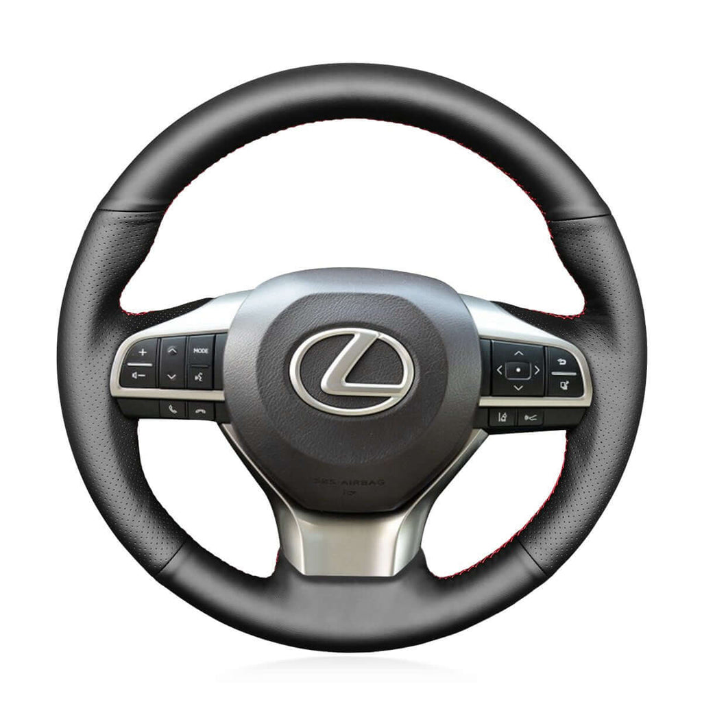 MEWANT Steering Wheel Cover for Lexus ES300h ES350 2016 - 2018 - Alcantara, Leather, Carbon Fiber, Easy Install, Non - Slip, Best Steering Wheel Cover
