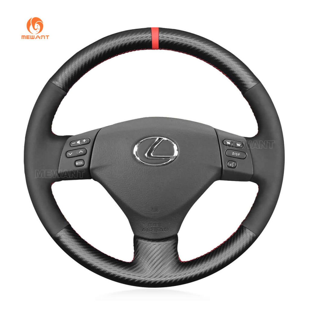 MEWANT Steering Wheel Cover for Lexus RX330 RX400h RX400 2004 - 2007 - Alcantara, Leather, Carbon Fiber, Easy Install, Non - Slip, Best Steering Wheel Cover