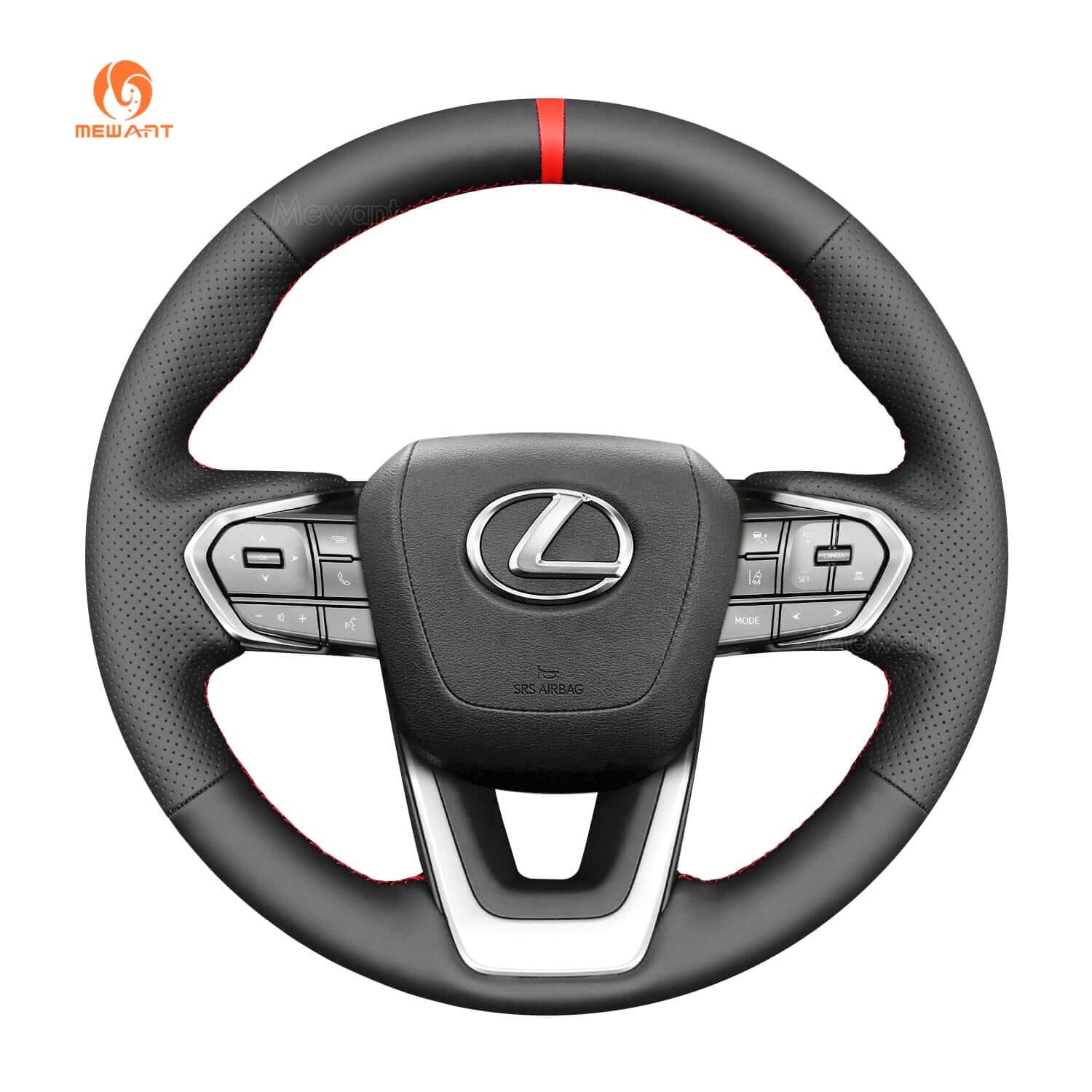 MEWANT Steering Wheel Cover for Lexus RX350 NX350 2022 - 2024 - Alcantara, Leather, Carbon Fiber, Easy Install, Non - Slip, Best Steering Wheel Cover