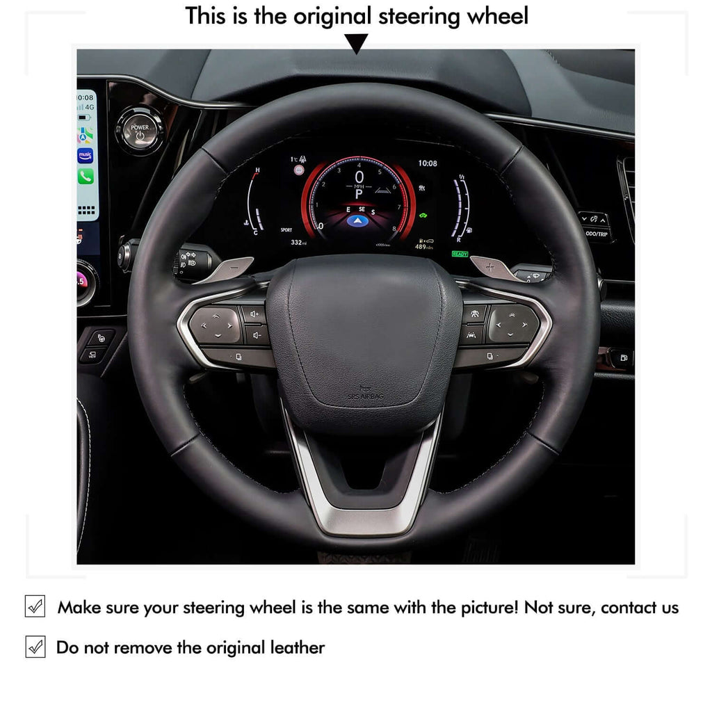 MEWANT Steering Wheel Cover for Lexus RX350 NX350 2022 - 2024 - Alcantara, Leather, Carbon Fiber, Easy Install, Non - Slip, Best Steering Wheel Cover