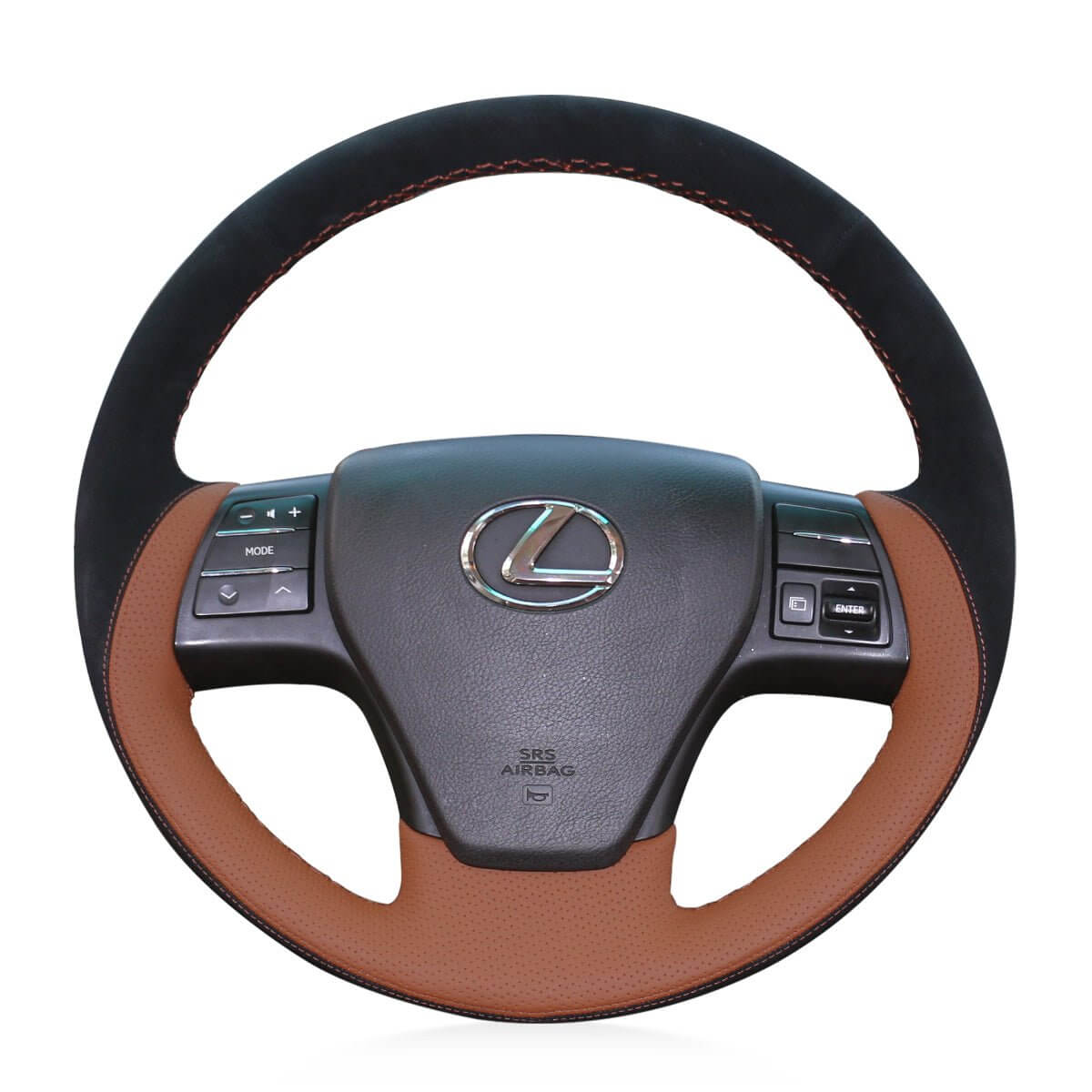 MEWANT Steering Wheel Cover for Lexus RX350 RX270 2009 - 2011 - Alcantara, Leather, Carbon Fiber, Easy Install, Non - Slip, Best Steering Wheel Cover