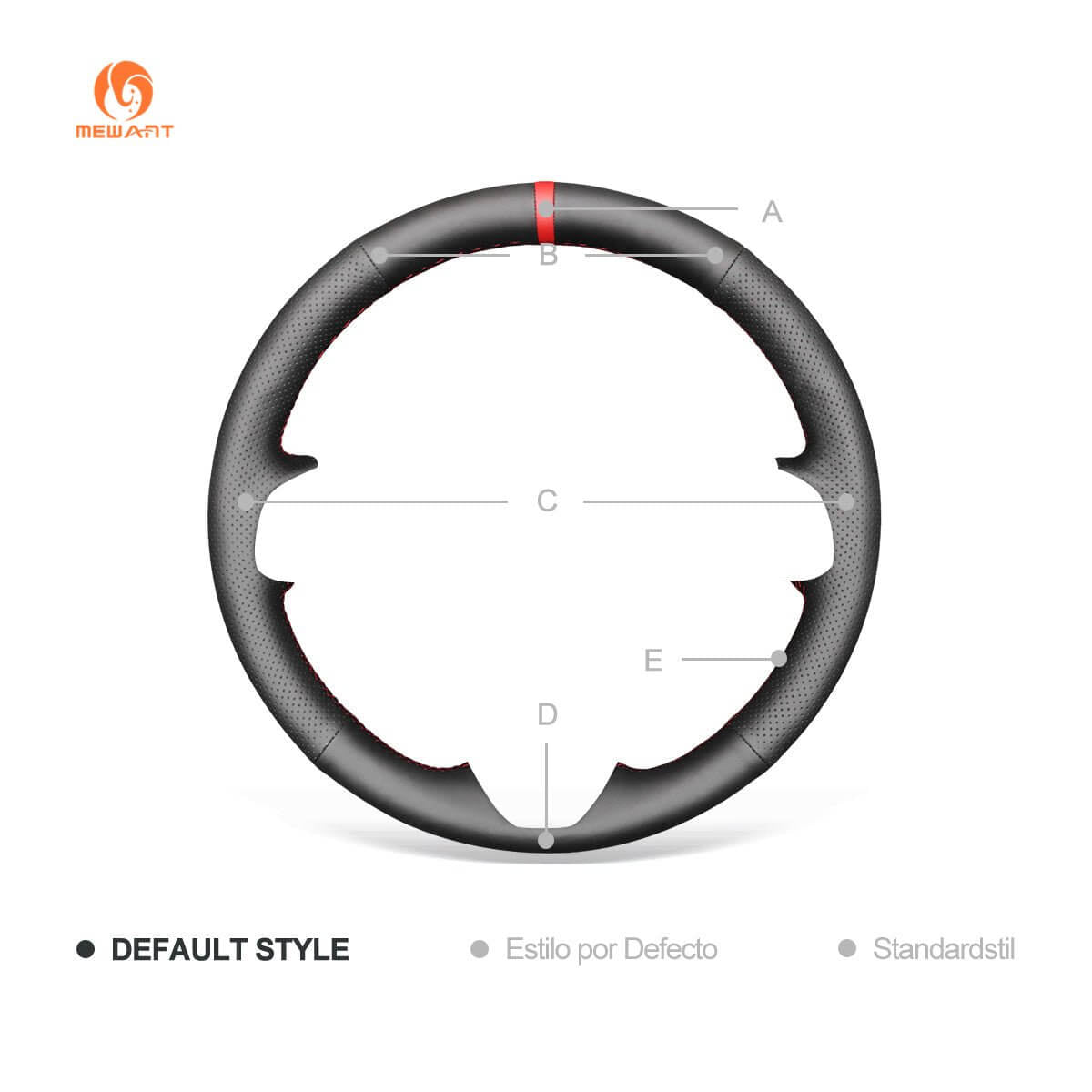 MEWANT Steering Wheel Cover for Mazda 3 Axela 2 5 6 CX - 7 CX - 9 SPEED 3 2010 - 2016 - Alcantara, Leather, Carbon Fiber, Easy Install, Non - Slip, Best Steering Wheel Cover