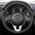 MEWANT Steering Wheel Cover for Mazda 3 Axela 6 Atenza 2 CX - 3 CX - 5 for Scion iA 2013 - 2017 - Alcantara, Leather, Carbon Fiber, Easy Install, Non - Slip, Best Steering Wheel Cover
