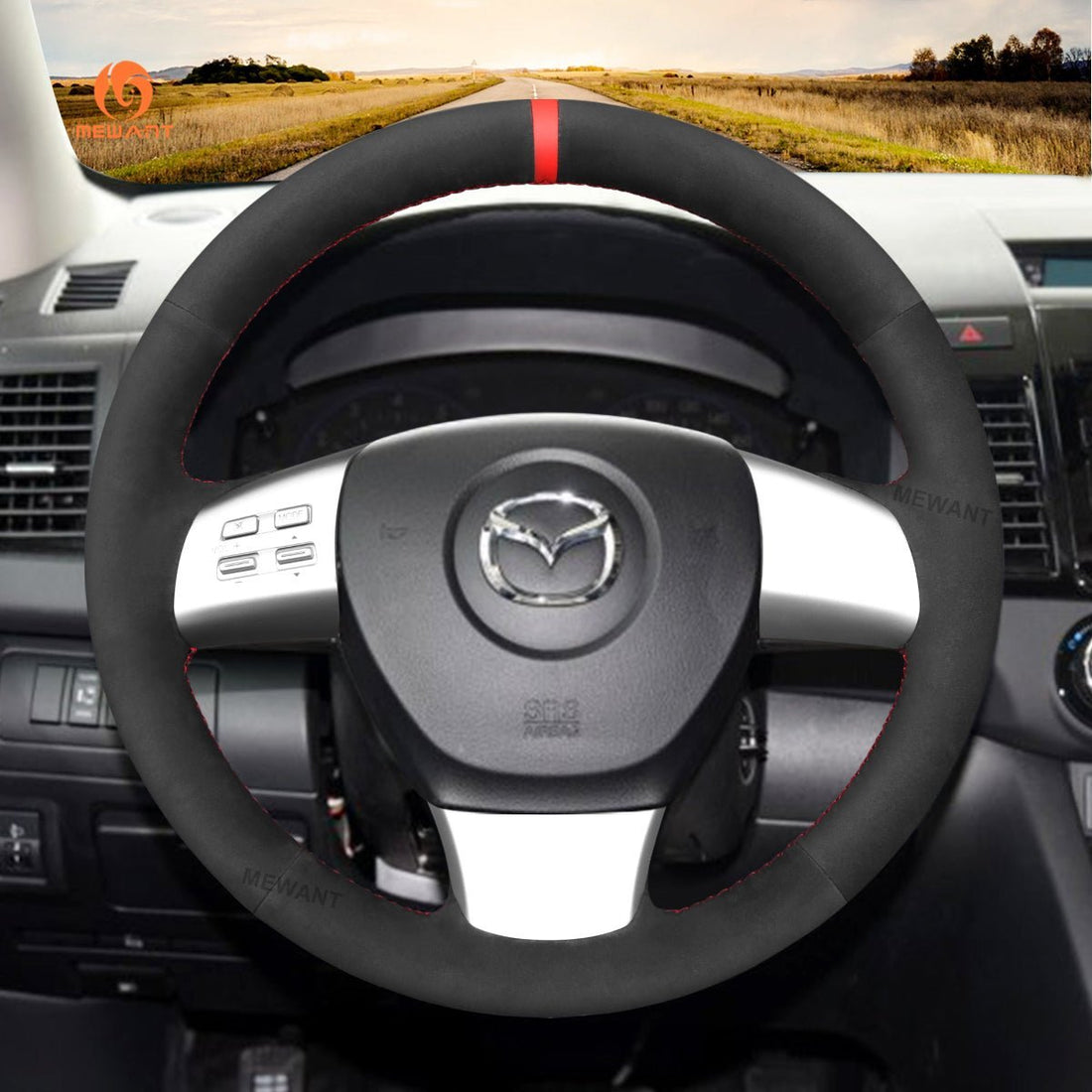 MEWANT Steering Wheel Cover for Mazda 6 8 CX-9 CX9 2007-2015